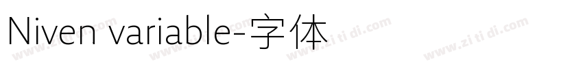 Niven variable字体转换